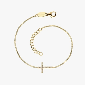 Engelsrufer Silver With CZ Cross Bracelet