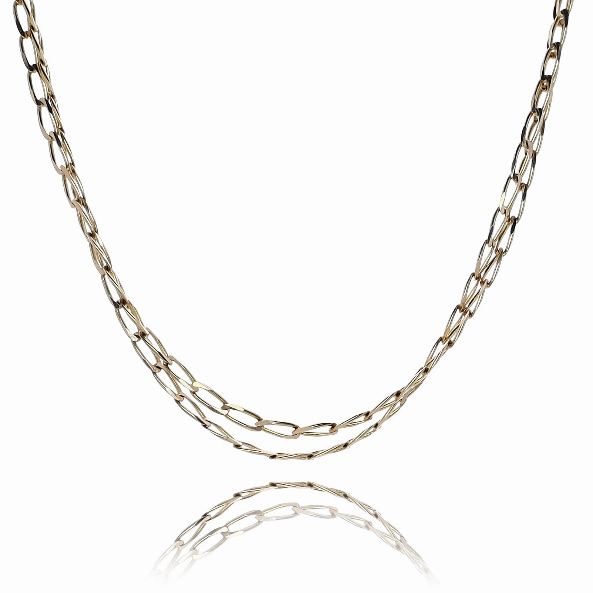 Estate 14 Karat Yellow Gold Small Oval Link Chain Necklace