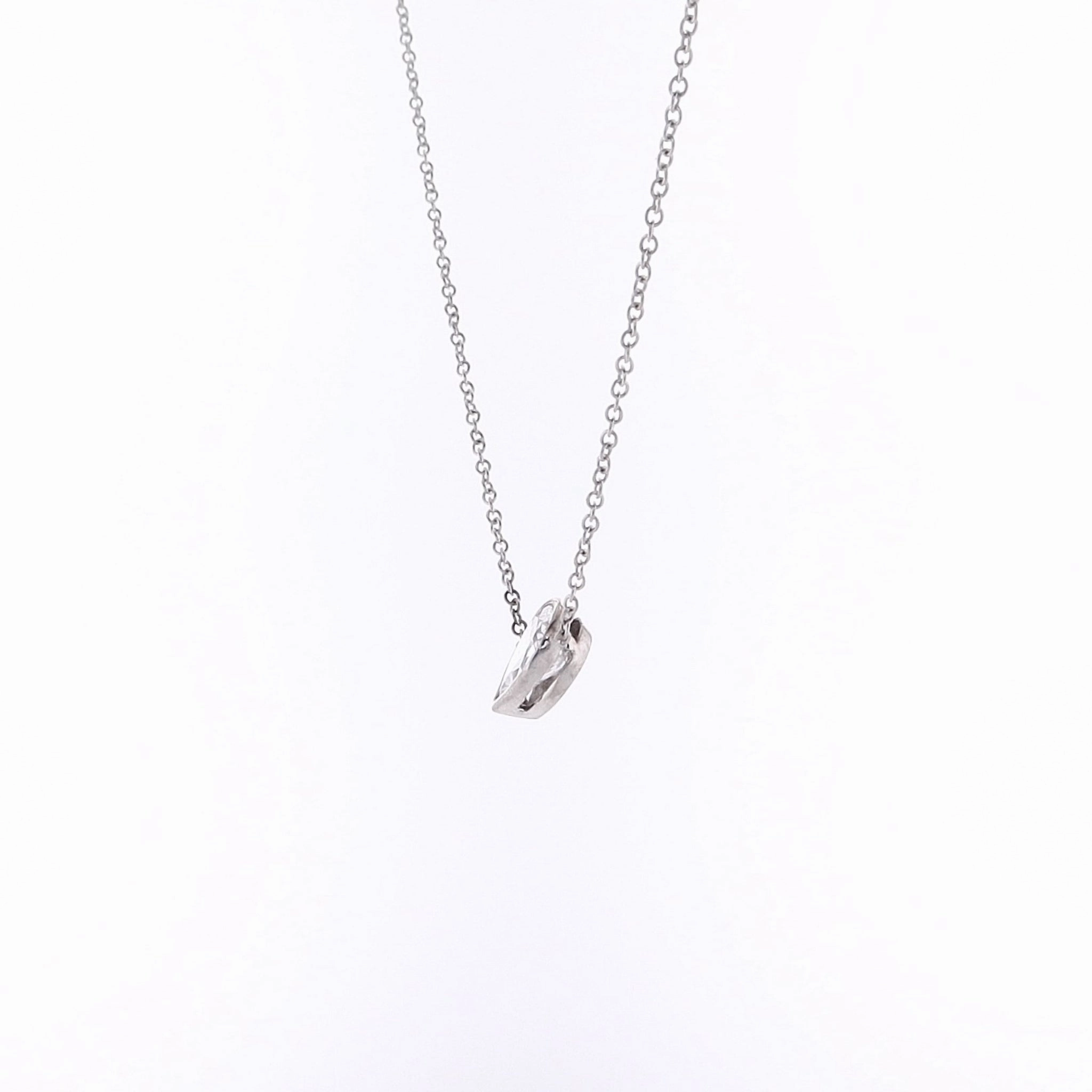 Estate Tacori 14 Karat White Gold Bloom Diamond Pendant Necklace