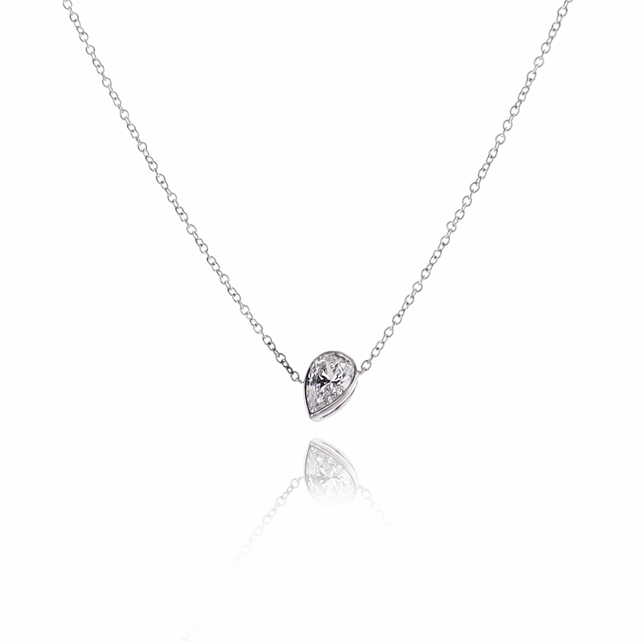 Estate Tacori 14 Karat White Gold Bloom Diamond Pendant Necklace