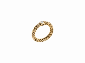 FOPE 18ct Yellow Gold Souls 0.09ct Diamond Ring 09E08AX_BB_G_XGX