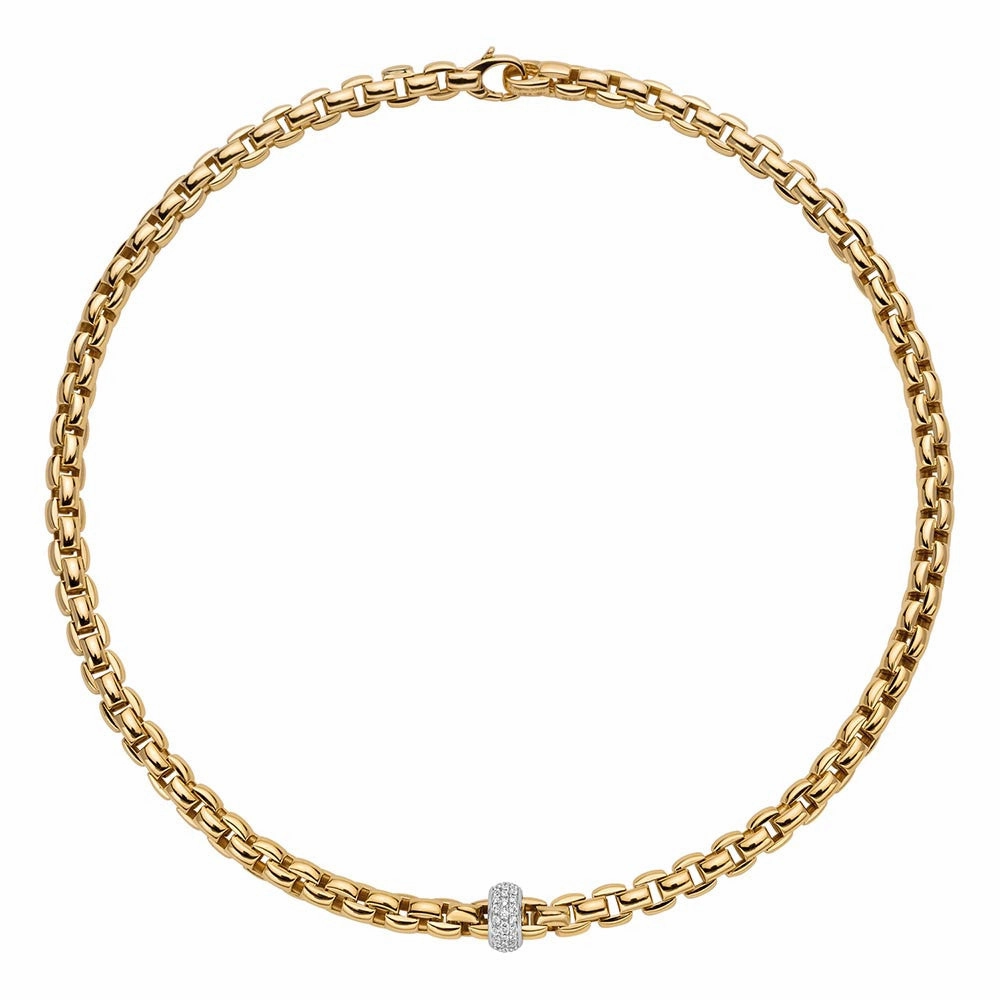Fope 18k Eka Diamond Rondel Necklace