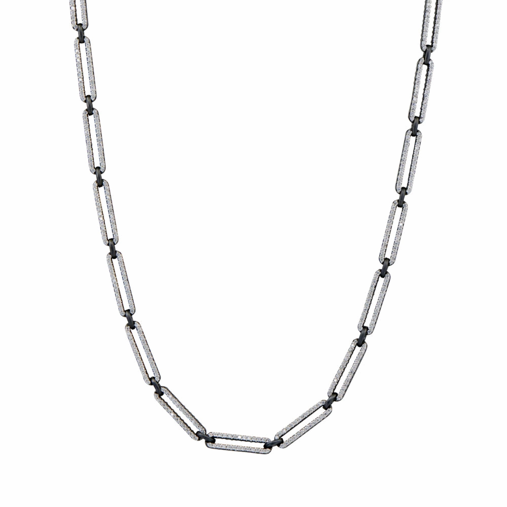 Freida Rothman Streets of Brooklyn Sterling Silver Chain Link Necklace