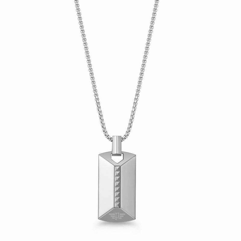 Geometric Metal Necklace By Police For Men