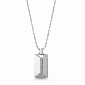 Geometric Metal Necklace By Police For Men