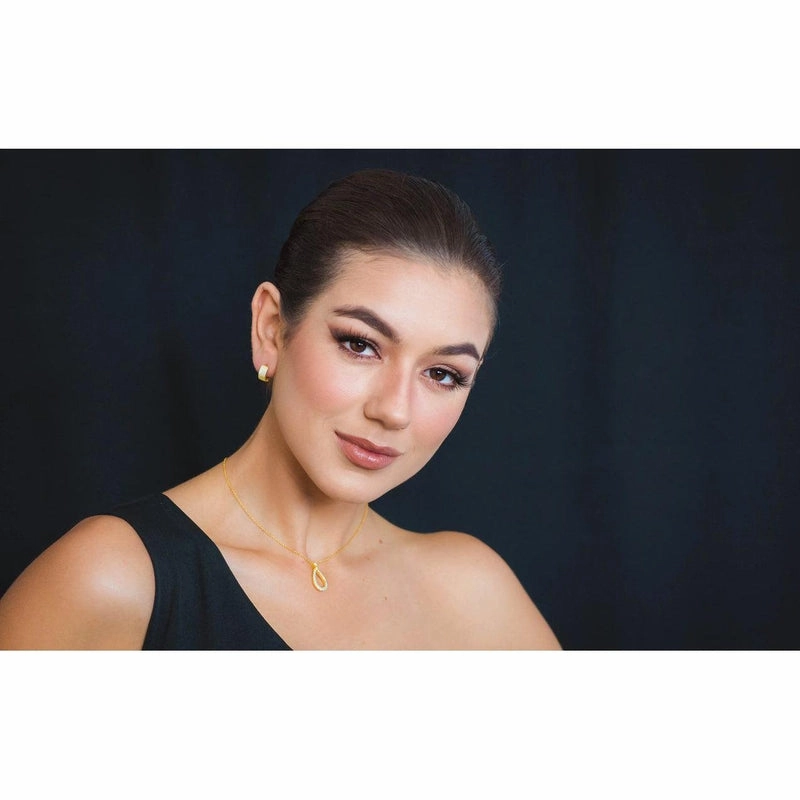 Georgini Goddess Maeve Pave Hoop Earrings - Gold