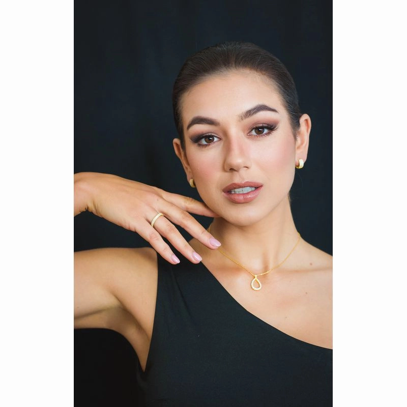 Georgini Goddess Maeve Pave Hoop Earrings - Gold