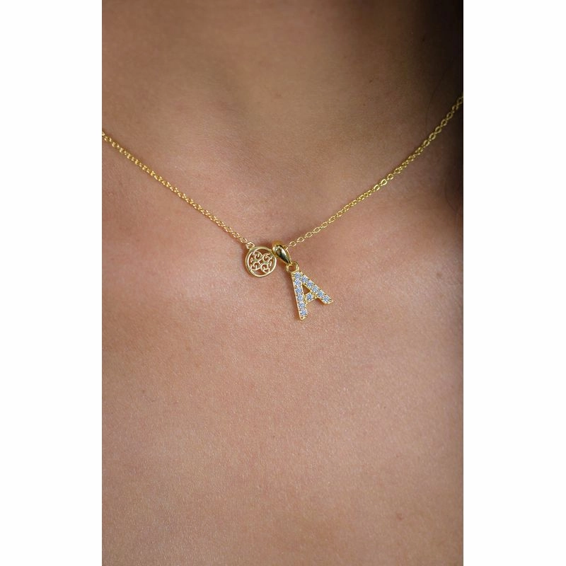Georgini Luxury Letters A Initial Pendant - Gold