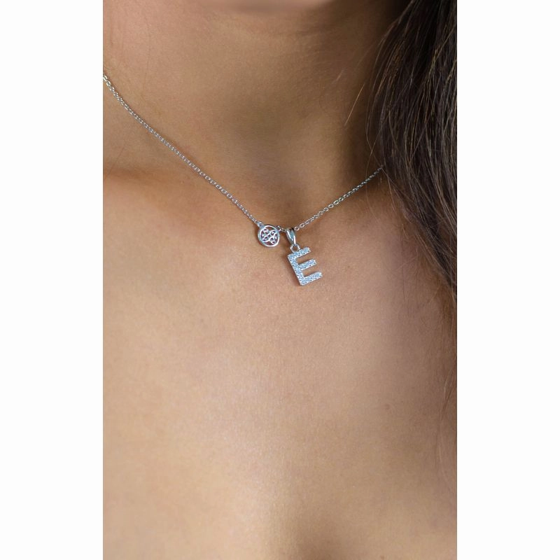 Georgini Luxury Letters E Initial Pendant - Silver