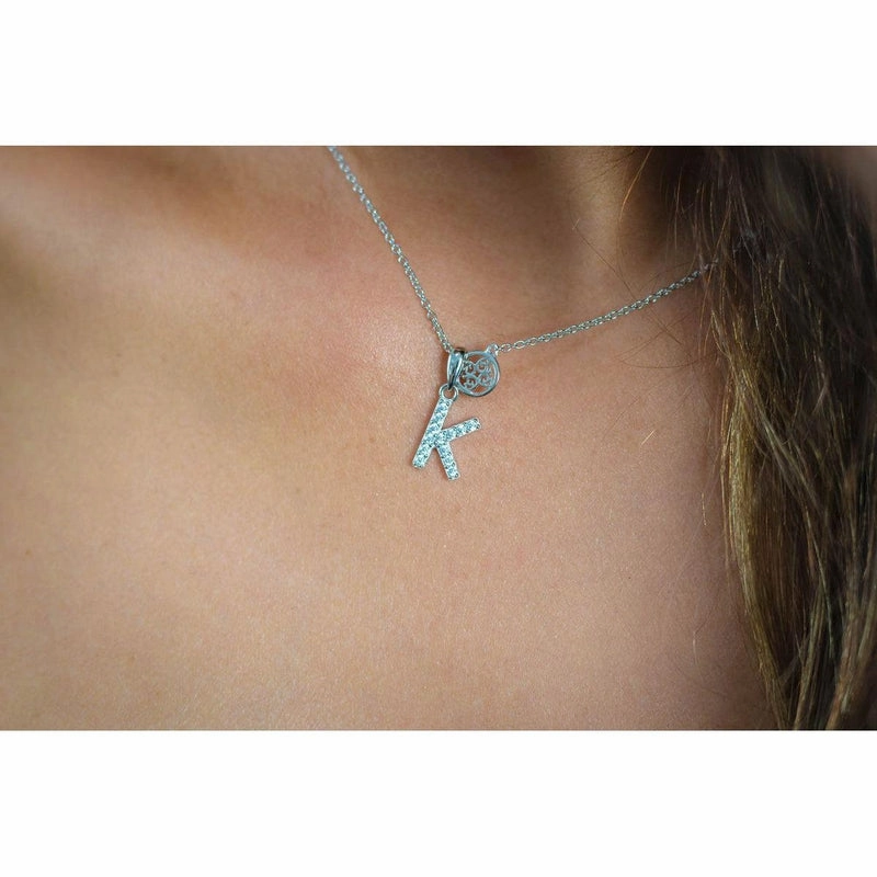 Georgini Luxury Letters K Initial Pendant - Silver