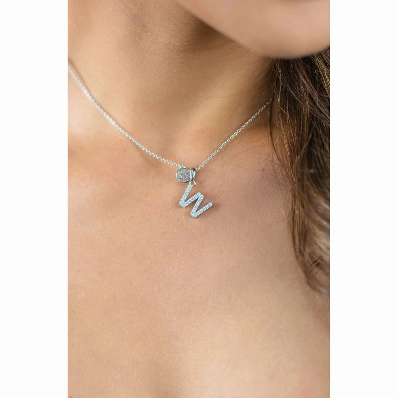 Georgini Luxury Letters W Initial Pendant - Silver
