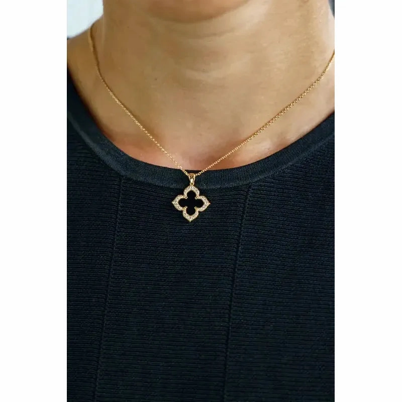 Georgini Midnight Velvet Black Agate Fairwater Pendant - Gold