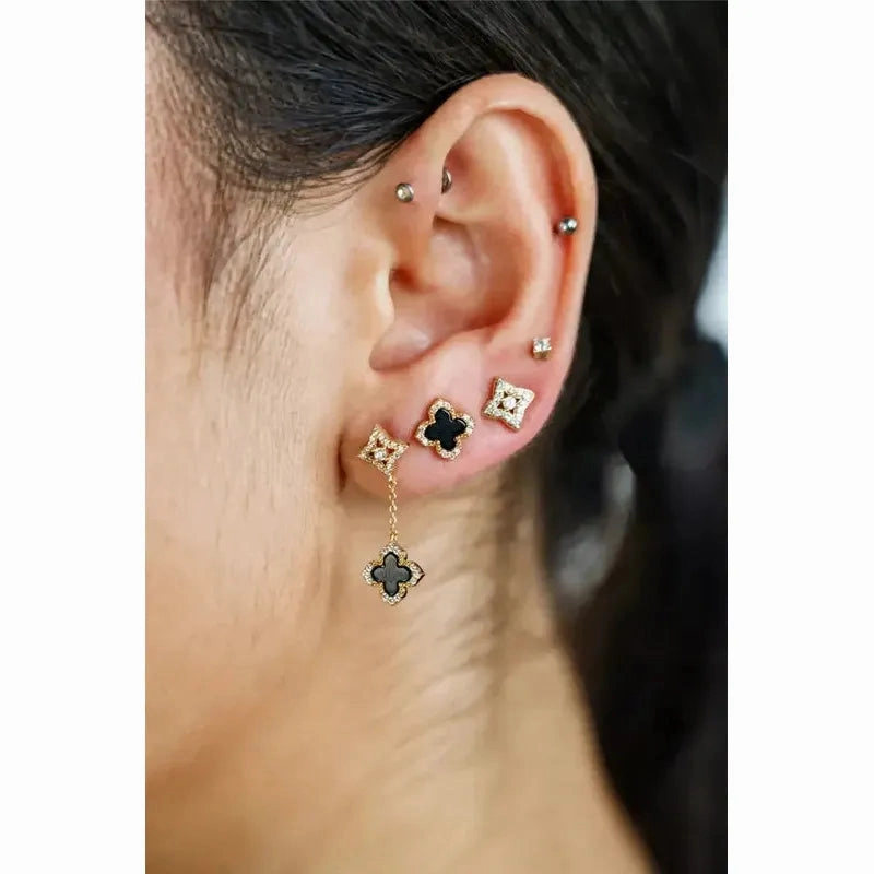 Georgini Midnight Velvet Fairwater Petite Stud Earrings - Gold