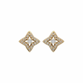 Georgini Midnight Velvet Fairwater Petite Stud Earrings - Gold