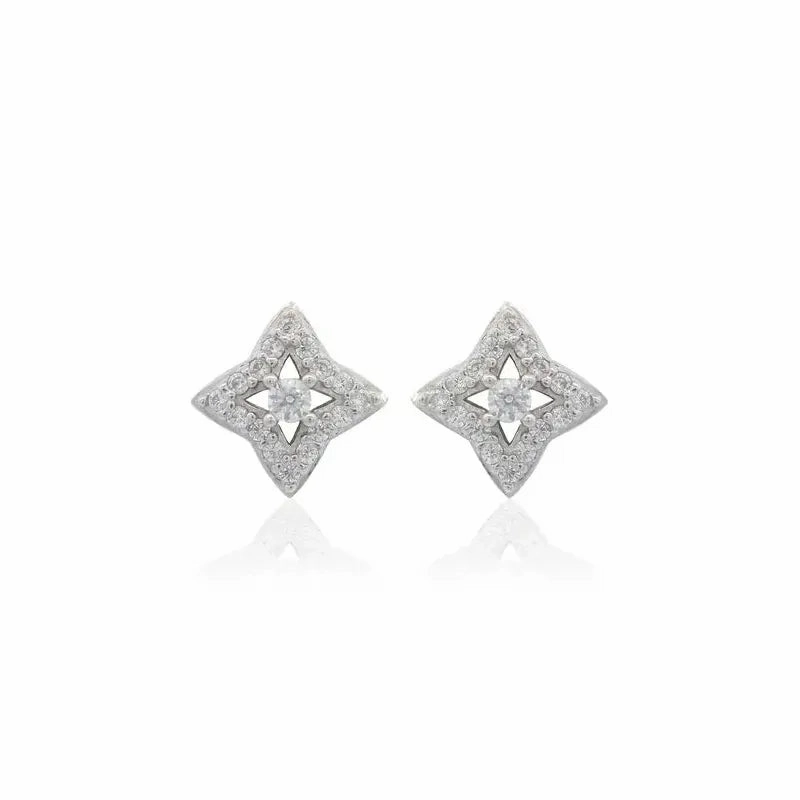 Georgini Midnight Velvet Fairwater Petite Stud Earrings - Silver