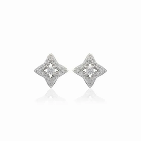 Georgini Midnight Velvet Fairwater Petite Stud Earrings - Silver