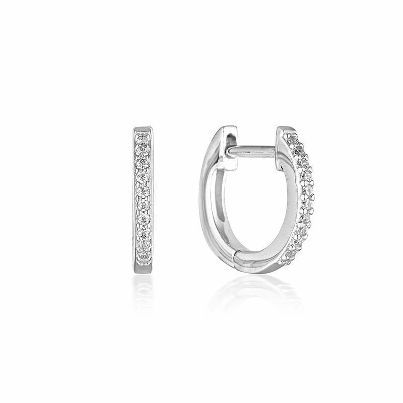 Georgini Nel Nights Shine Silver Hoop Earrings