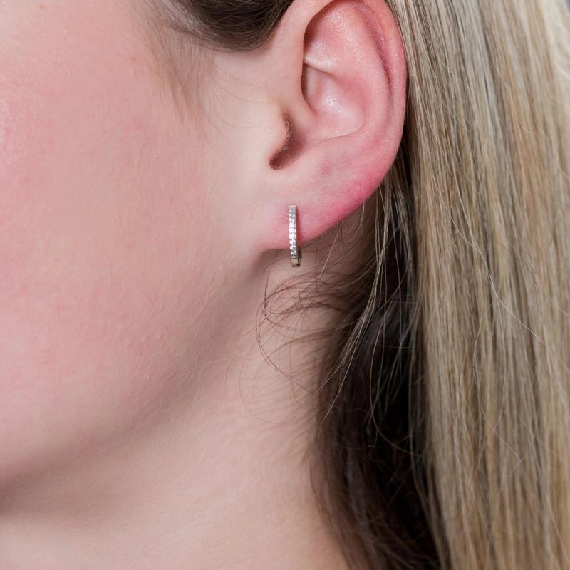 Georgini Nel Nights Shine Silver Hoop Earrings