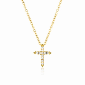 Georgini Rock Star Cross Gold Pendant