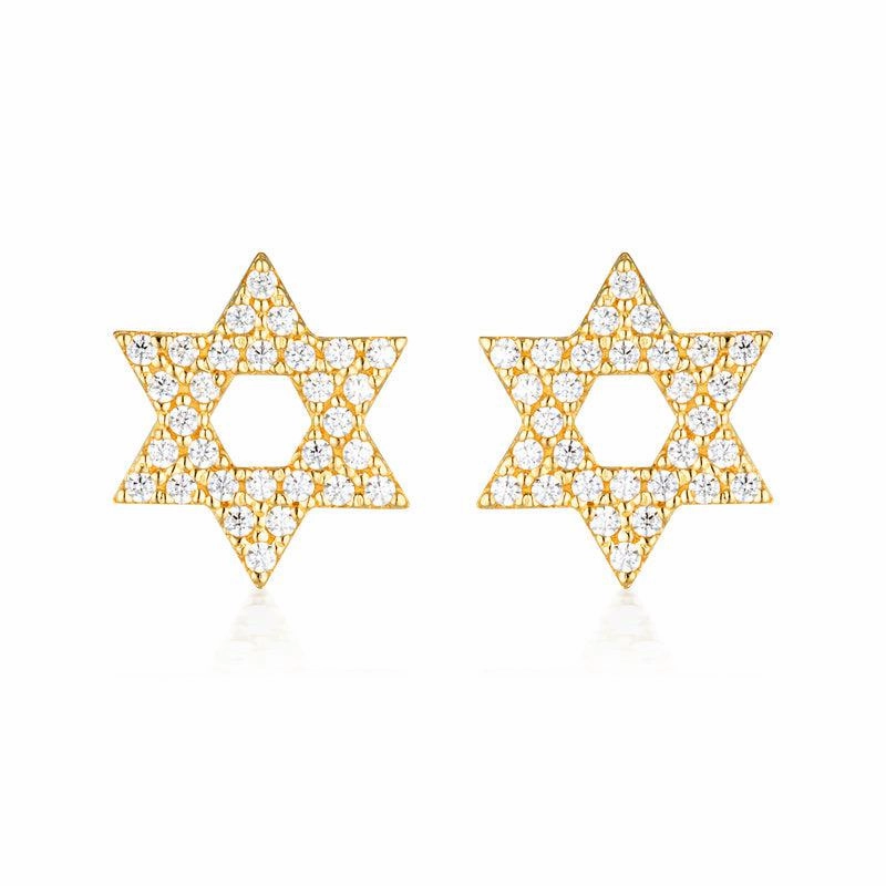 Georgini Rock Star of David Gold Earrings