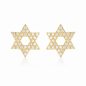 Georgini Rock Star of David Gold Earrings