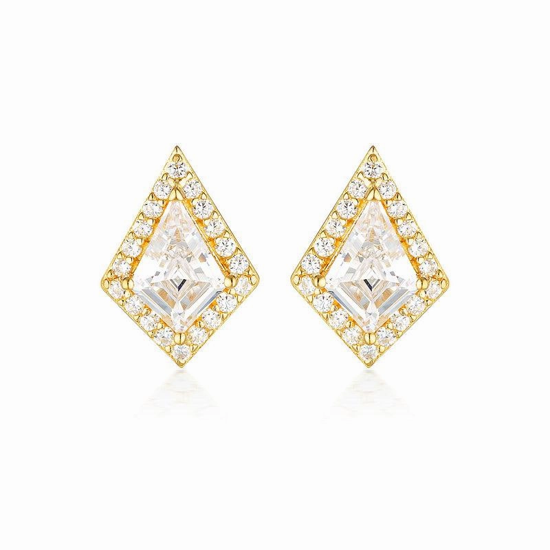 Georgini Rock Star Shield Gold Earrings