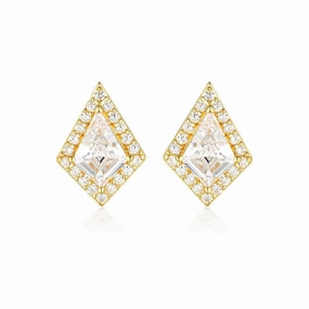 Georgini Rock Star Shield Gold Earrings