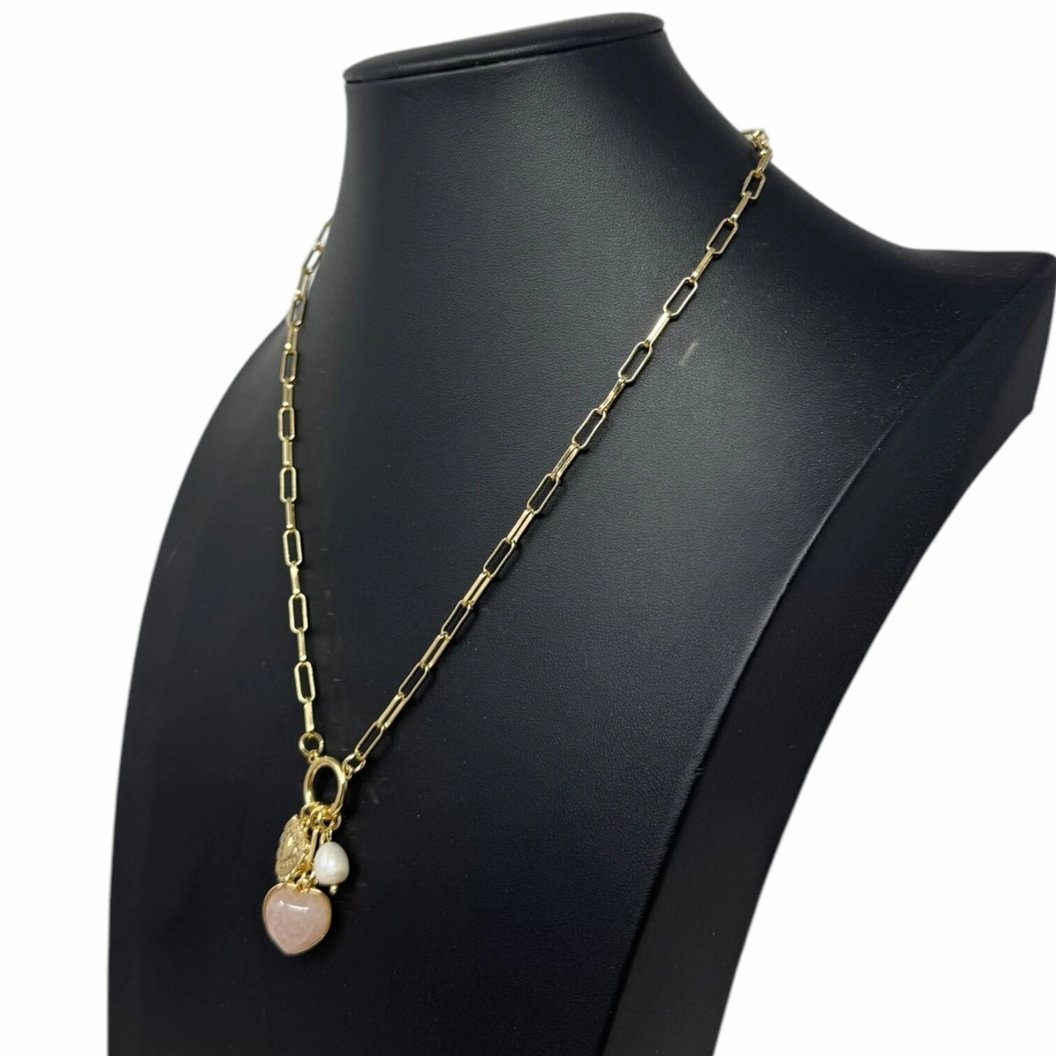 Gold Heart Charm Necklace Unbranded