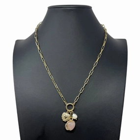 Gold Heart Charm Necklace Unbranded