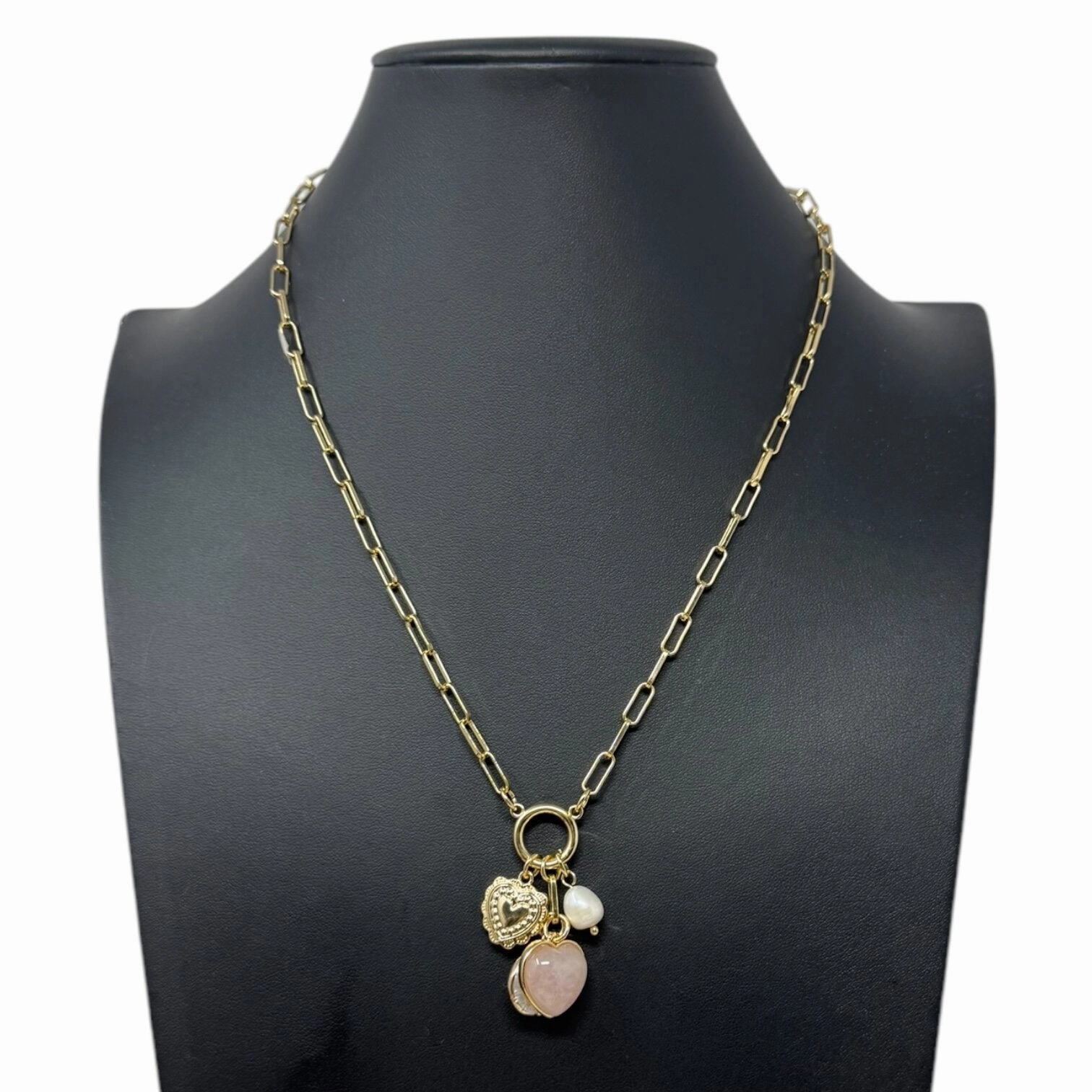 Gold Heart Charm Necklace Unbranded