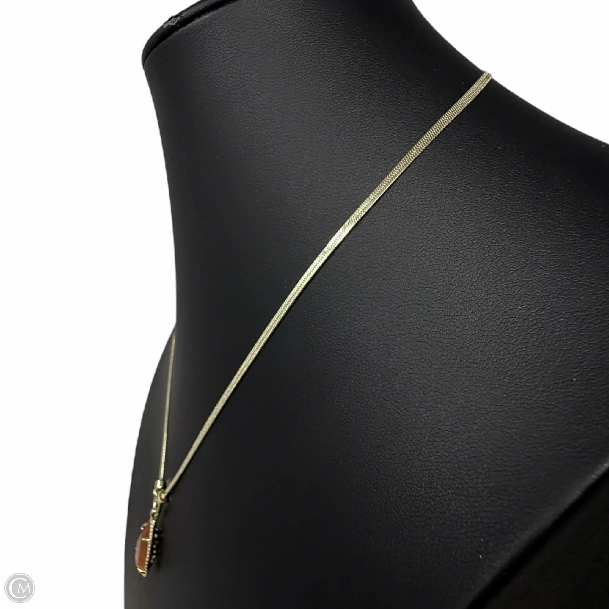 Gold Plated Kiri Coral Tear Drop Necklace By Kendra Scott