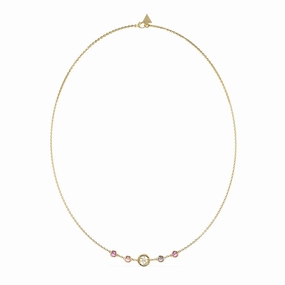 Guess Gold-Plated Stainless-Steel Crystals And 4G Charms 16-18" Chain