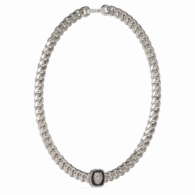 Guess Men's Jewellery Stainless Steel Lion 18mm Coin 21" Chain