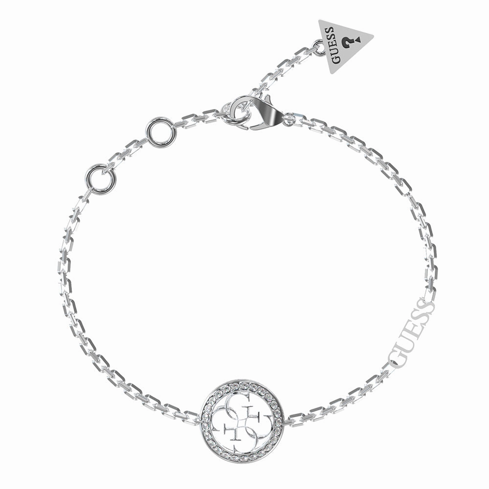 Guess Stainless Steel 4G & Cubic Zirconia Coin Bracelet