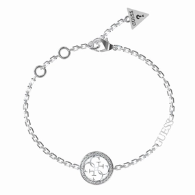 Guess Stainless Steel 4G & Cubic Zirconia Coin Bracelet