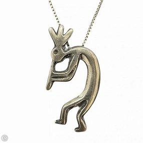 Italian Sterling Silver Kokopelli Pendant Necklace By Unbranded
