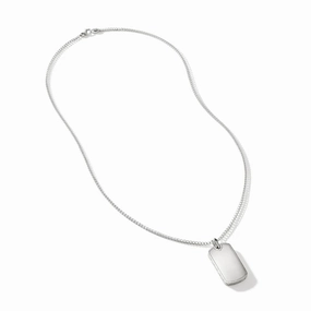 John Hardy Sterling Silver Tag Pendant Necklace