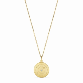 Judith Ripka 14k Little Luxuries Cosmic Medallion Necklace with Diamonds