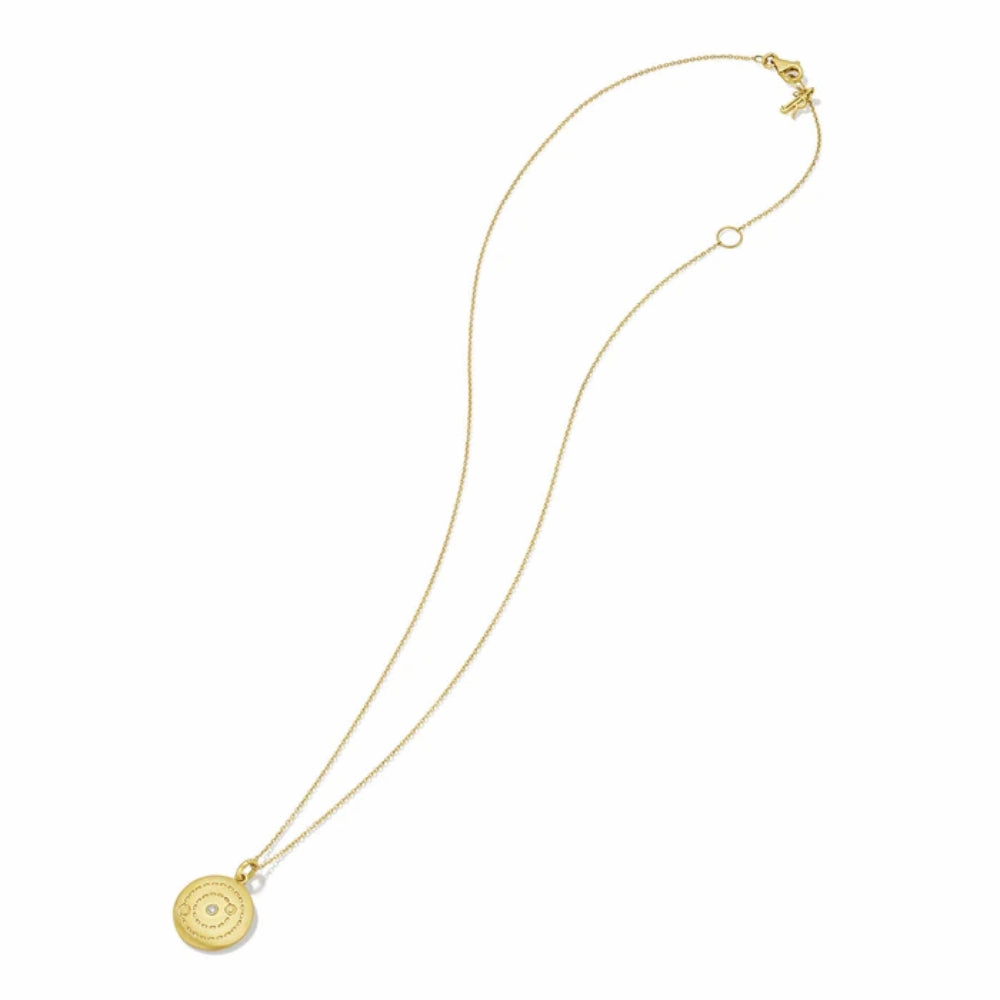 Judith Ripka 14k Little Luxuries Cosmic Medallion Necklace with Diamonds
