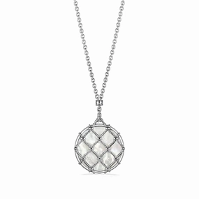 Judith Ripka Isola Large Pendulum Pendant Necklace With Mother Of Pearl