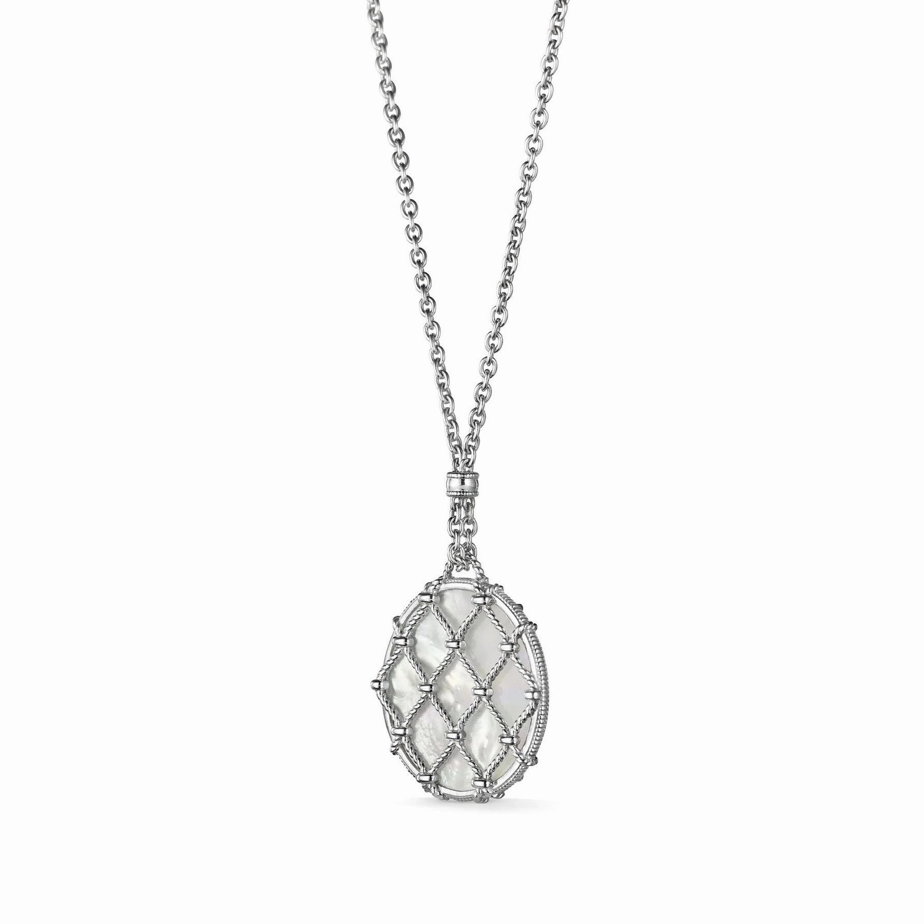 Judith Ripka Isola Large Pendulum Pendant Necklace With Mother Of Pearl