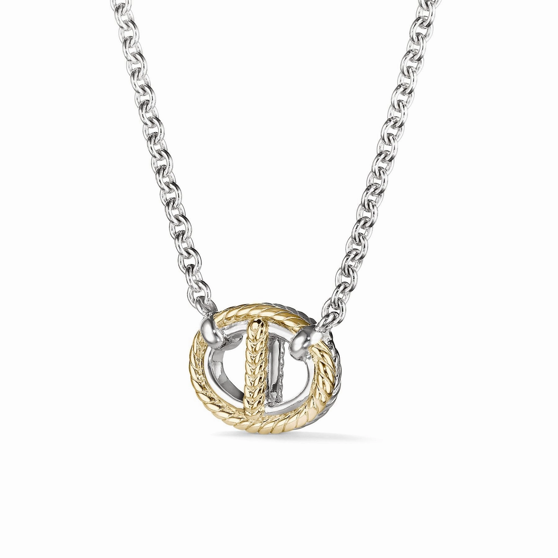 Judith Ripka Vienna Single Link Necklace with 18K Gold