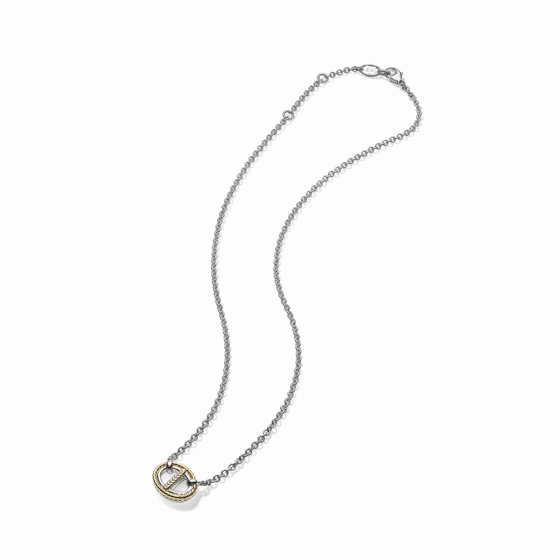 Judith Ripka Vienna Single Link Necklace with 18K Gold