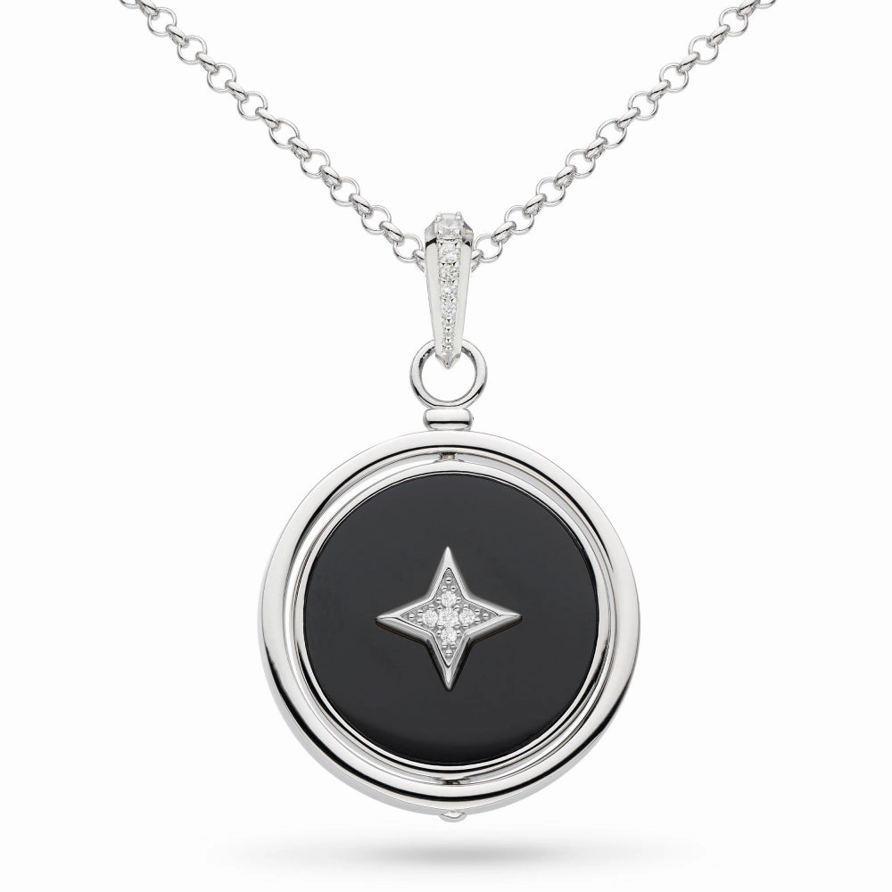 Kit Heath Revival Astoria Nocturne Onyx Spinner Necklace