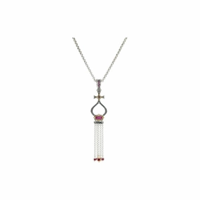 Konstantino Dome Corundum Tassle Pendant