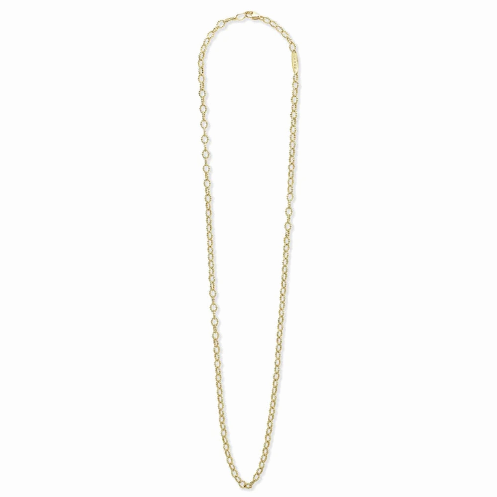 Lagos Signature Caviar 18k Gold Petite Link Necklace