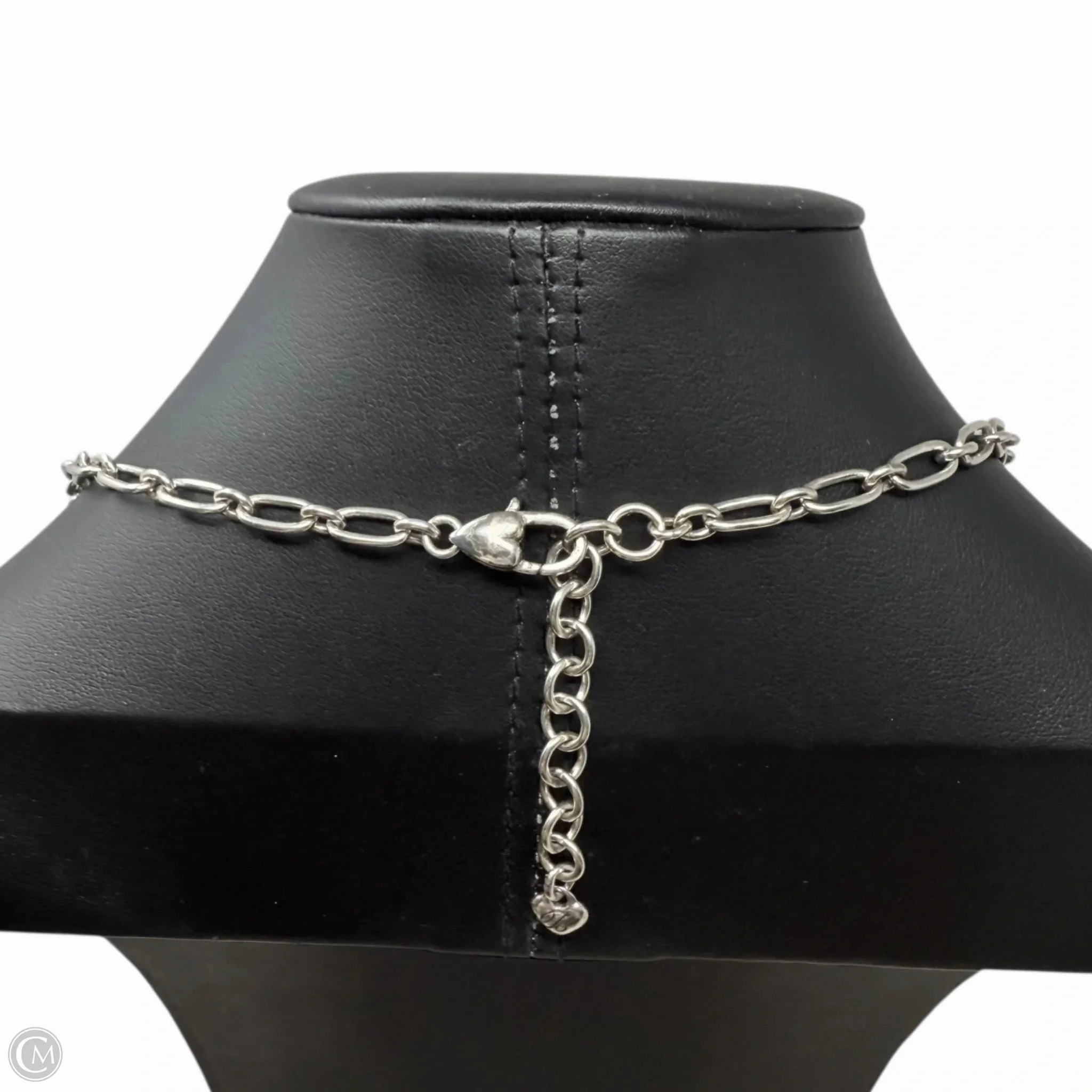 London Groove Long Silver Scroll & Crystal Multi Station Necklace By Brighton