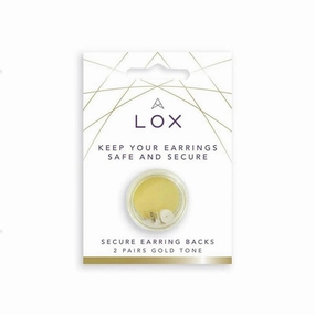 Lox Gold Tone Earring Backs Butterflies (2 pr)