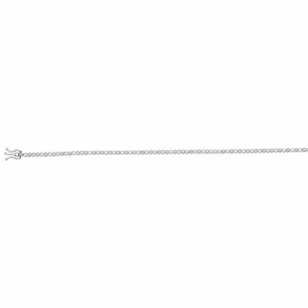 Luminesce Lab Grown 1/5th Carat 17.5cm Tennis Bracelet in 9ct White Gold