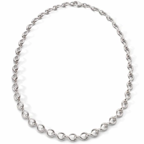 MRK "The Twist" Sterling Silver Midi Infinity Necklace